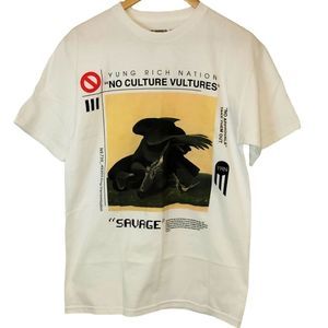 YRN Yung Rich Nation Culture Vulture S/S White Tee Size Medium